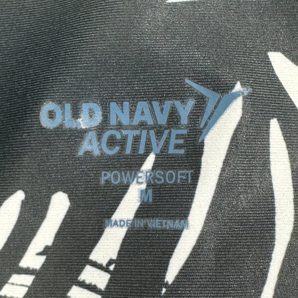 Old Navy Active Powersoft Tropical Print High-Waisted Womens Biker Shorts SZ M - Picture 8 of 8